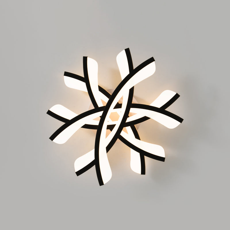 Lámpara de techo de metal con sombra, lámpara LED de estilo minimalista, lámpara semi empotrada