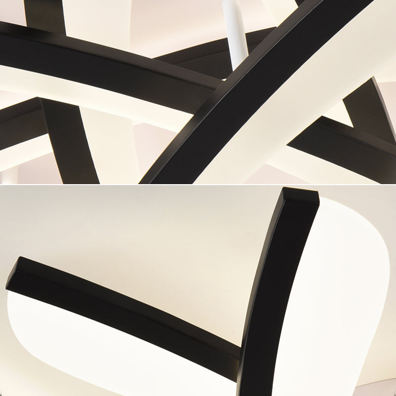 Lámpara de techo de metal con sombra, lámpara LED de estilo minimalista, lámpara semi empotrada