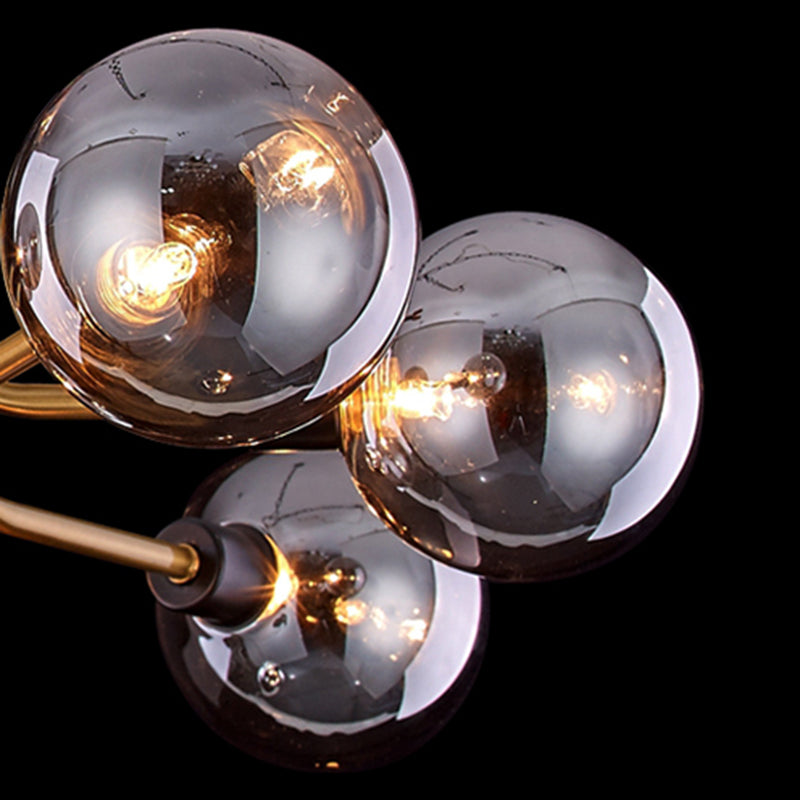 Plafonnier rond en verre semi-affleurant, luminaire de style simple, lustre semi-encastré