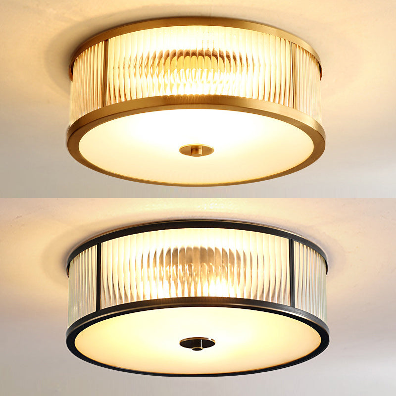 Forme ronde Couloir Aisle Ceiling Mount Light American Country Style Cuivre Flush Mount Light