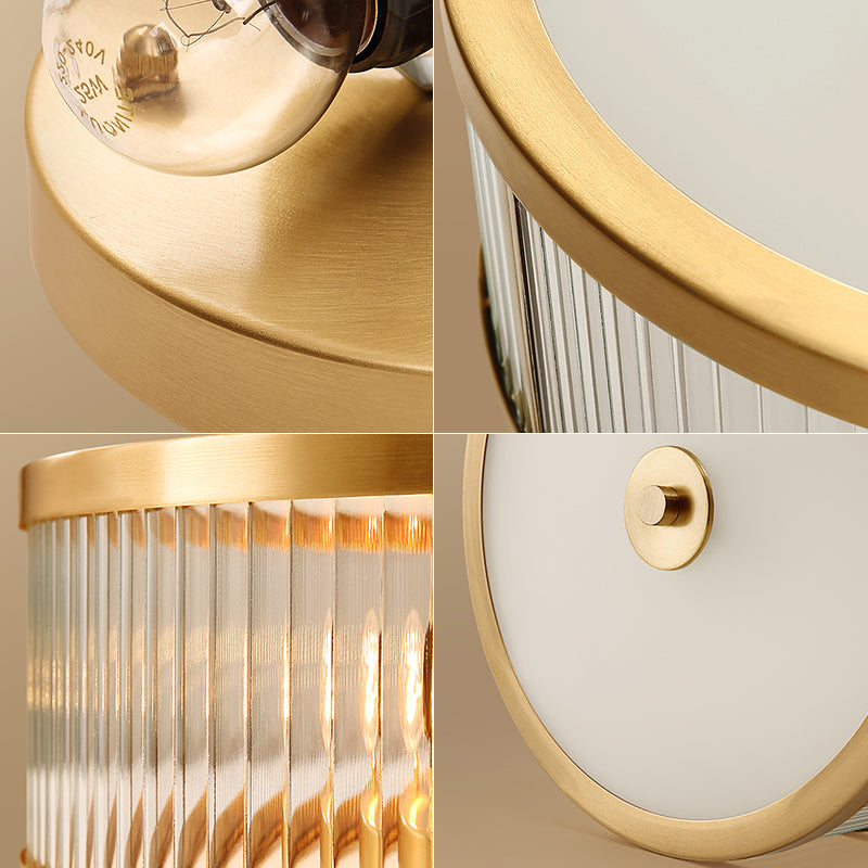 Forme ronde Couloir Aisle Ceiling Mount Light American Country Style Cuivre Flush Mount Light