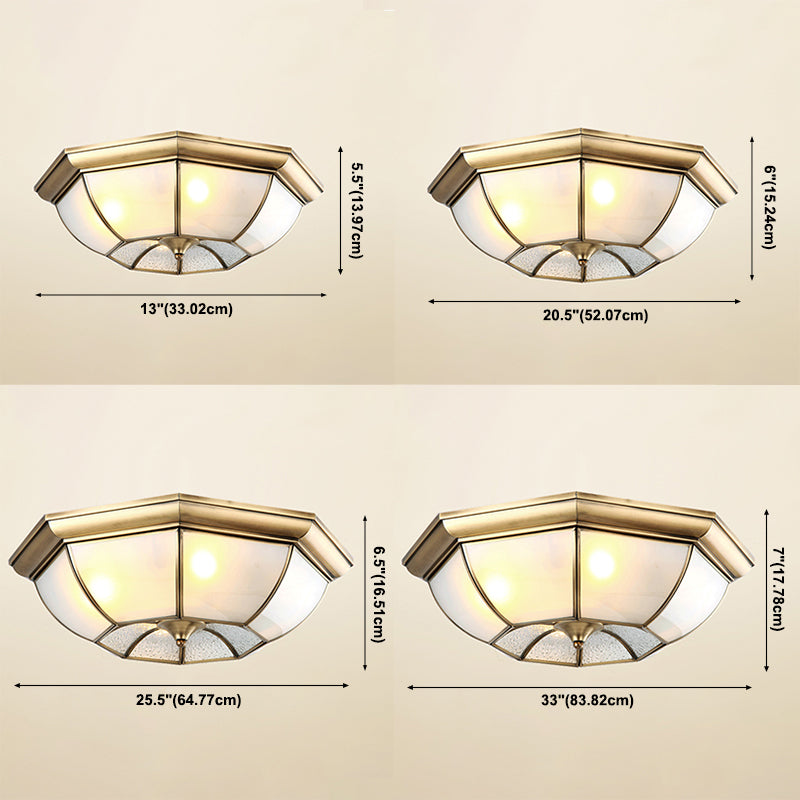 Plafonnier LED en cuivre de Style campagnard américain, luminaire de plafond pour couloir d'allée