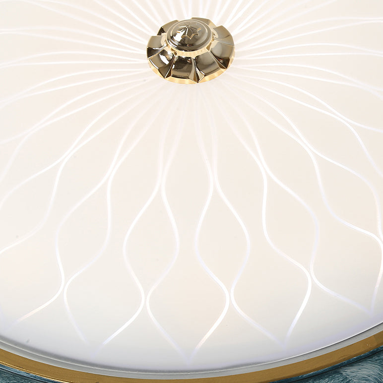 Dome Shade Aisle Corridor Ceiling Mount Light American Country Style LED Flush Mount Light