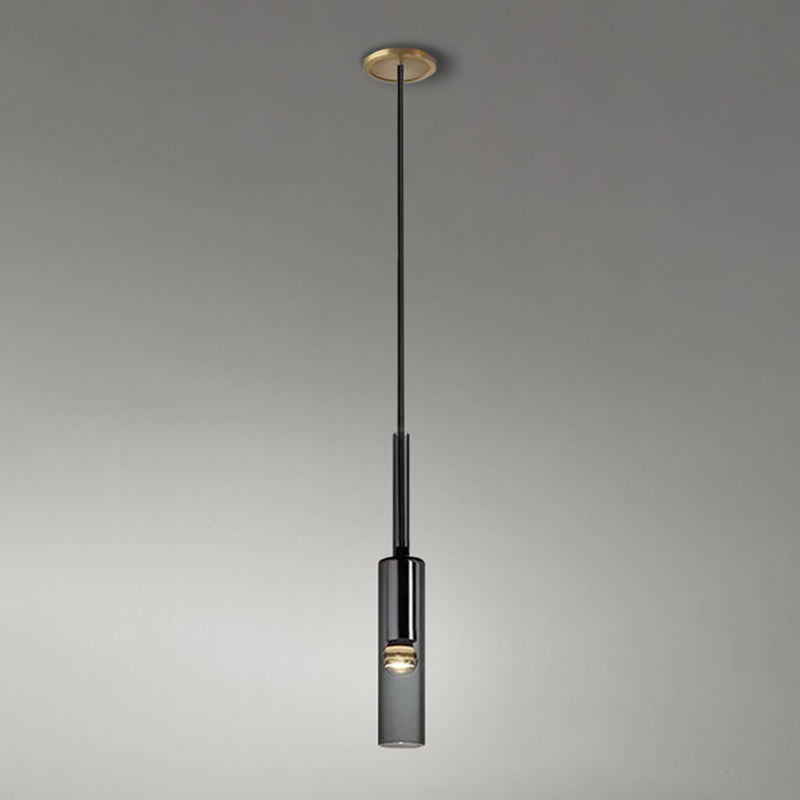 Cylindrical Shape Crystal Chandelier Pendant Light Simple Modern Style Indoor Ceiling Hanging Light