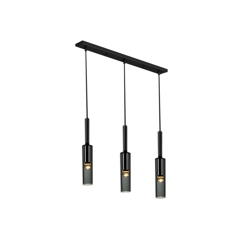 Cylindrical Shape Crystal Chandelier Pendant Light Simple Modern Style Indoor Ceiling Hanging Light