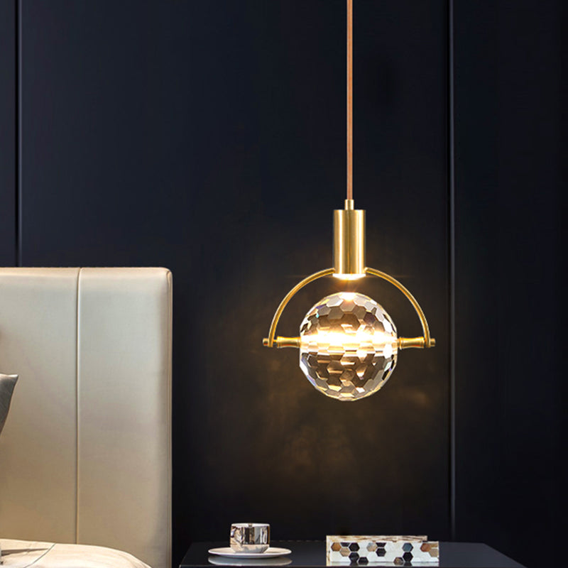 LED Crystal Chandelier Pendant Light Modern Simple Style Celling Hanging Light for Indoor