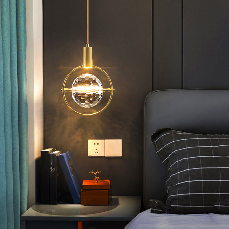 LED Crystal Chandelier Pendant Light Modern Simple Style Celling Hanging Light for Indoor
