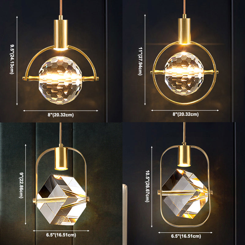 LED Crystal Chandelier Pendant Light Modern Simple Style Celling Hanging Light for Indoor