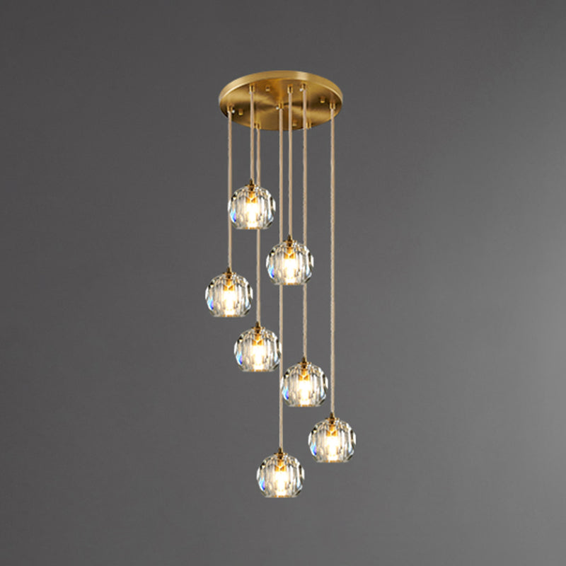 Crystal Chandelier Lighting Modern Simple Style Pendant Lighting for Bedroom Bedside