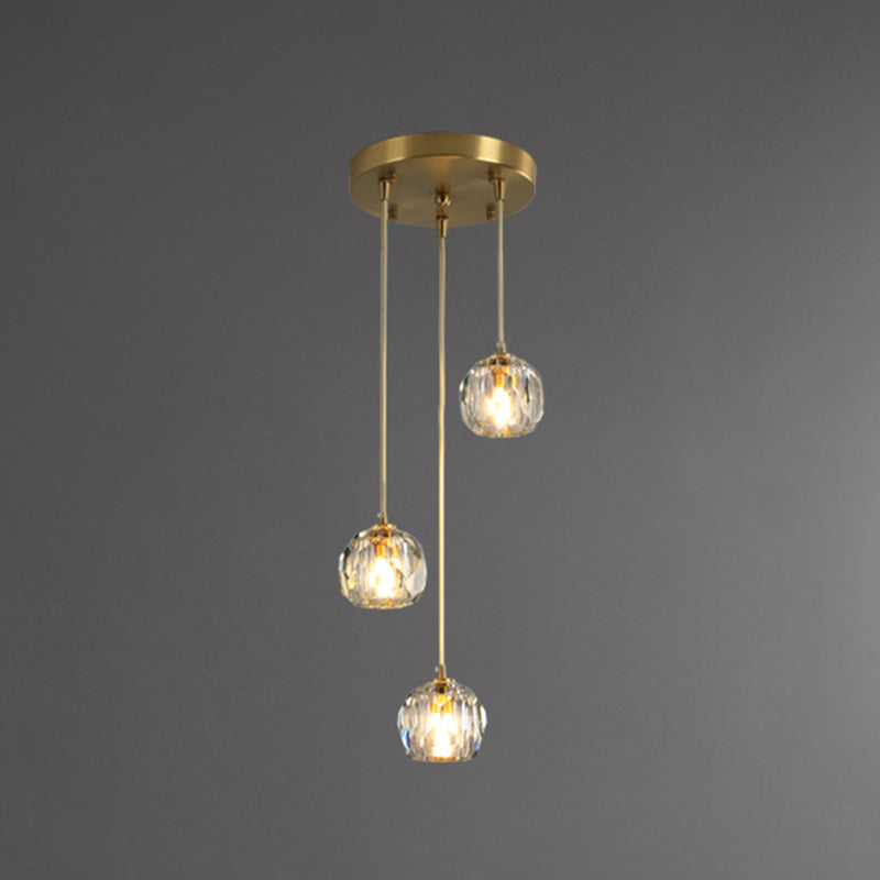 Crystal Chandelier Lighting Modern Simple Style Pendant Lighting for Bedroom Bedside