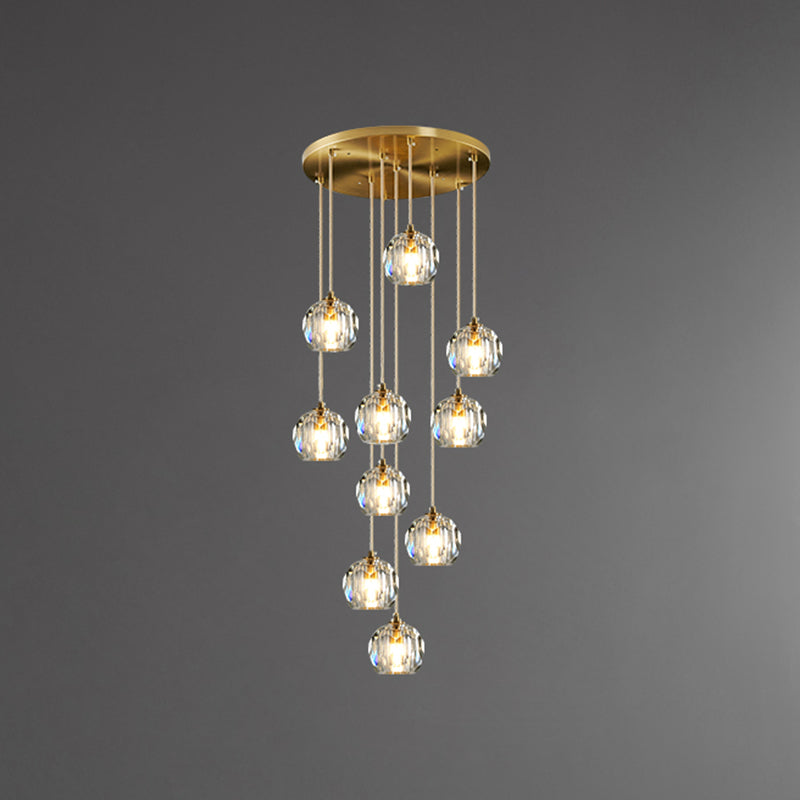 Crystal Chandelier Lighting Modern Simple Style Pendant Lighting for Bedroom Bedside
