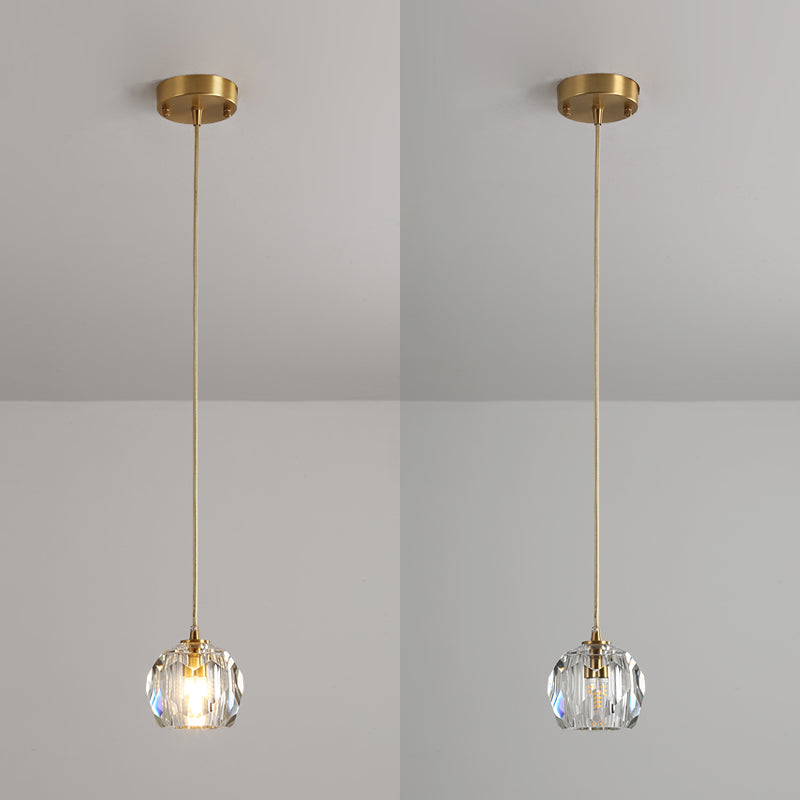 Crystal Chandelier Lighting Modern Simple Style Pendant Lighting for Bedroom Bedside
