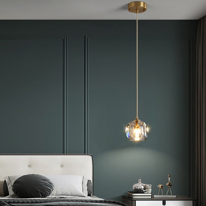 Crystal Chandelier Lighting Modern Simple Style Pendant Lighting for Bedroom Bedside