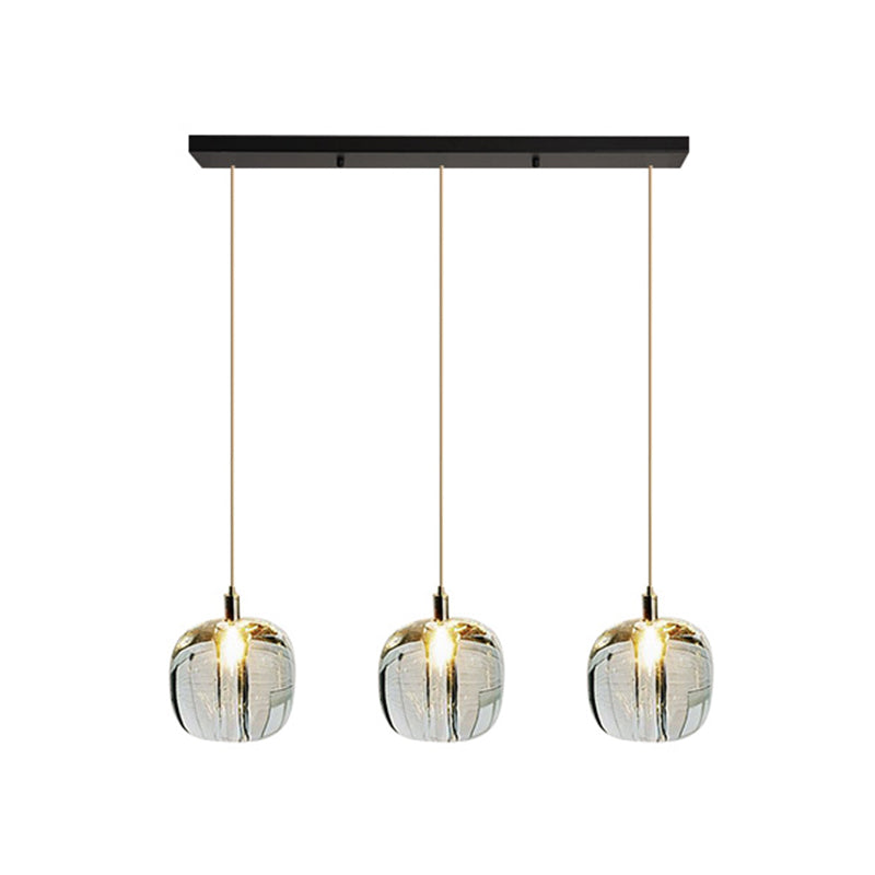 Modern Simple Style Crystal Pendant Lighting Crystal Globe Shade Hanging Lamp for Bedroom Bedside