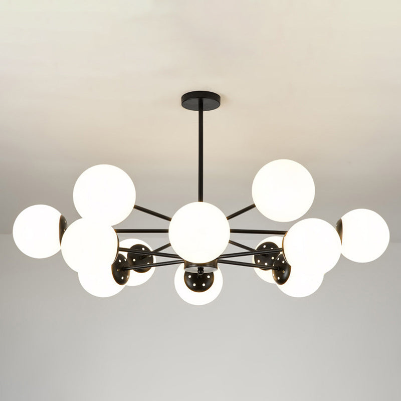 Multi-Lights Single-Tier Nordic Simple Style Metal LED Pendant Chandelier Light