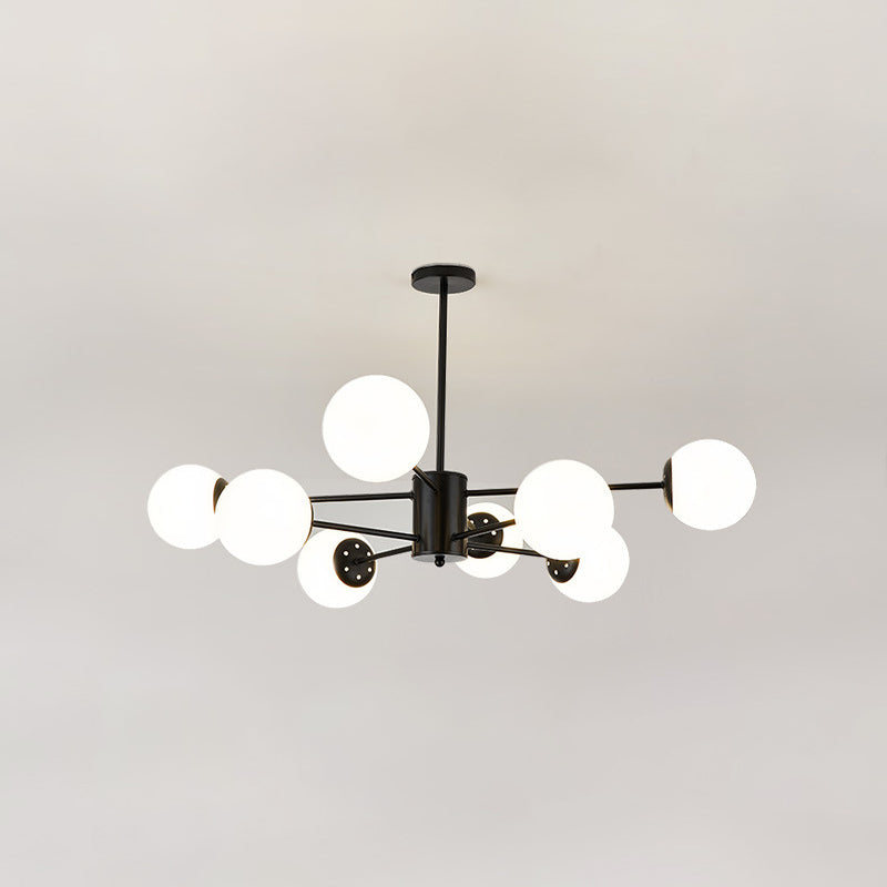 Multi-Lights Single-Tier Nordic Simple Style Metal LED Pendant Chandelier Light