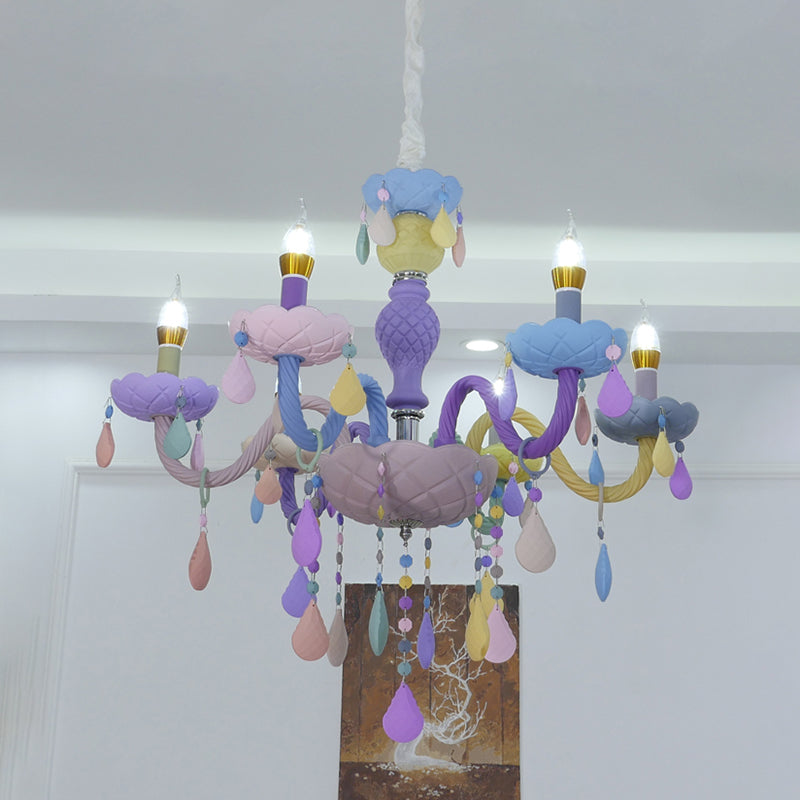 Luces colgantes de color multicolor de techo de metal moderno para la habitación de los niños