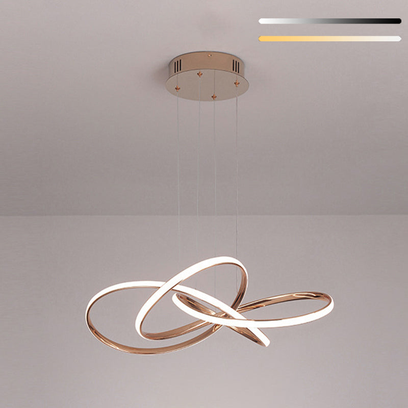 Luces de techo colgantes de metal modernas Candelera colgante lineal para sala de estar