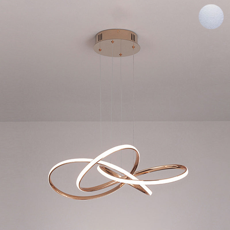 Luces de techo colgantes de metal modernas Candelera colgante lineal para sala de estar