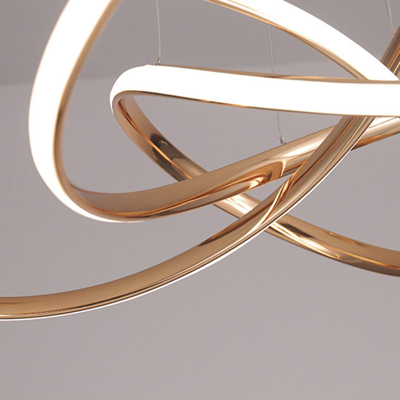 Luces de techo colgantes de metal modernas Candelera colgante lineal para sala de estar