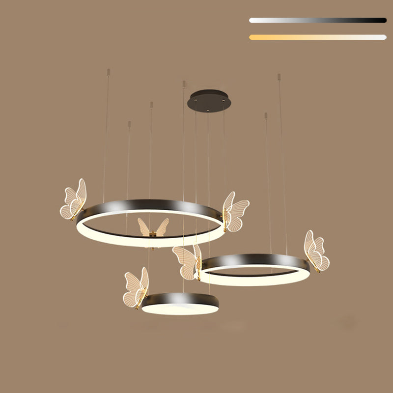 Accesorios de iluminación de techo contemporáneo de techo de techo de techo de metal de 3 niveles