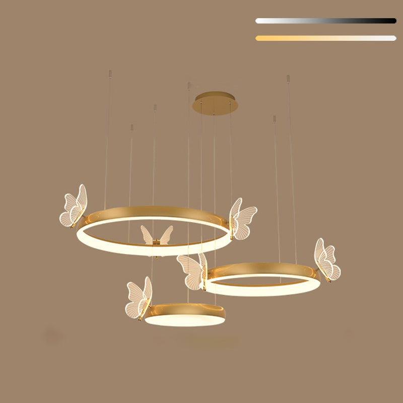 Accesorios de iluminación de techo contemporáneo de techo de techo de techo de metal de 3 niveles