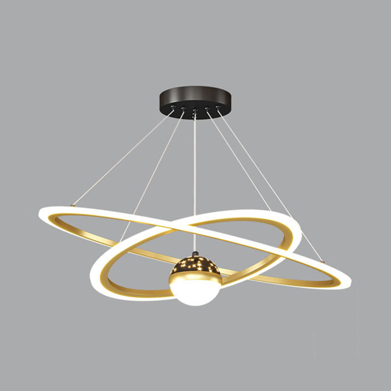 Accesorio de iluminación de lámpara de metal escalonado 3 luces de estilo moderno luz colgante de techo