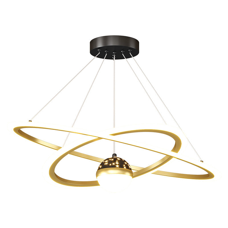 Accesorio de iluminación de lámpara de metal escalonado 3 luces de estilo moderno luz colgante de techo