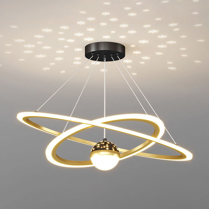 Accesorio de iluminación de lámpara de metal escalonado 3 luces de estilo moderno luz colgante de techo