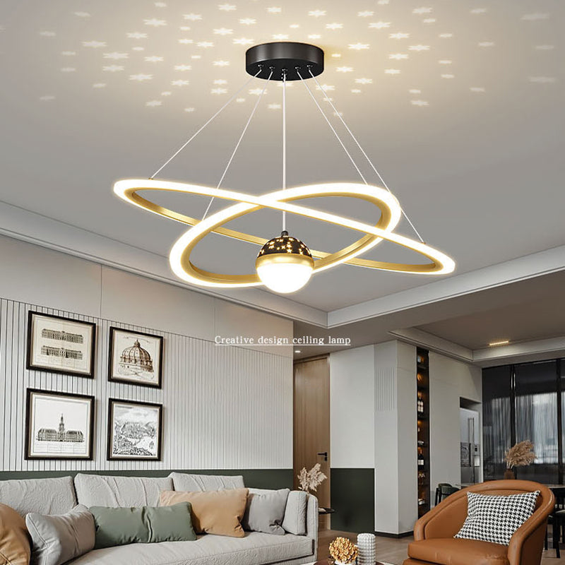 Accesorio de iluminación de lámpara de metal escalonado 3 luces de estilo moderno luz colgante de techo