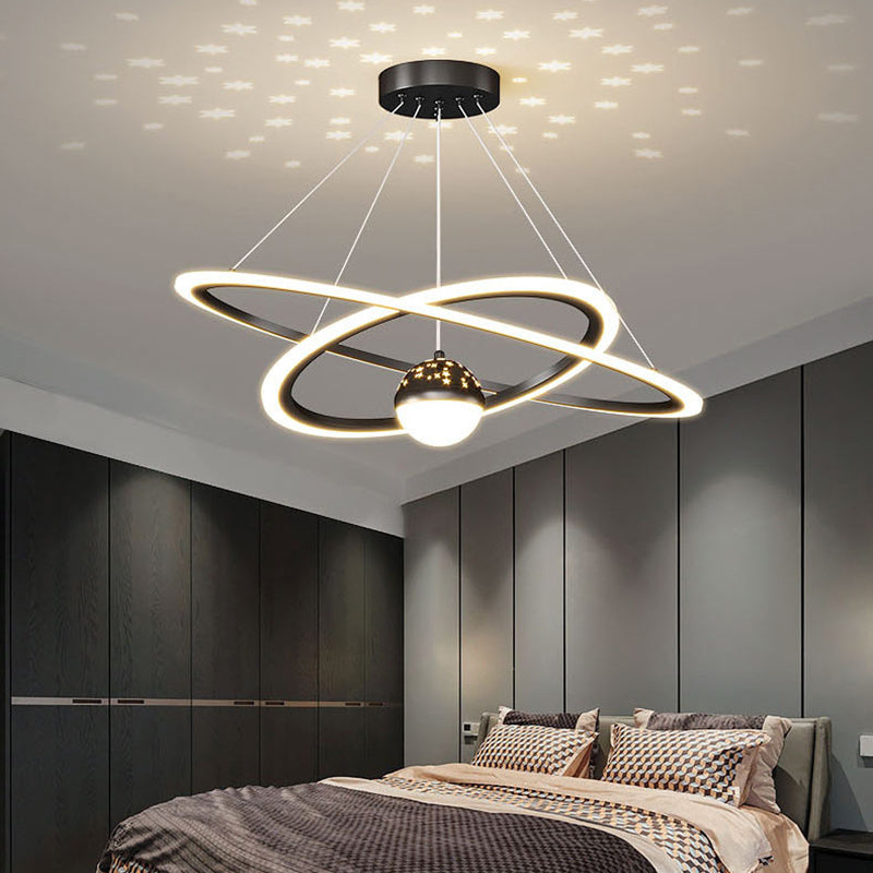 Accesorio de iluminación de lámpara de metal escalonado 3 luces de estilo moderno luz colgante de techo