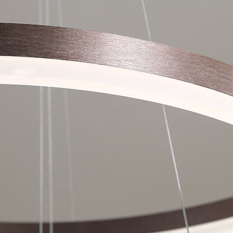 Anillo de 3 luces Luz de techo colgante de lámpara de lámpara de metal de estilo moderno