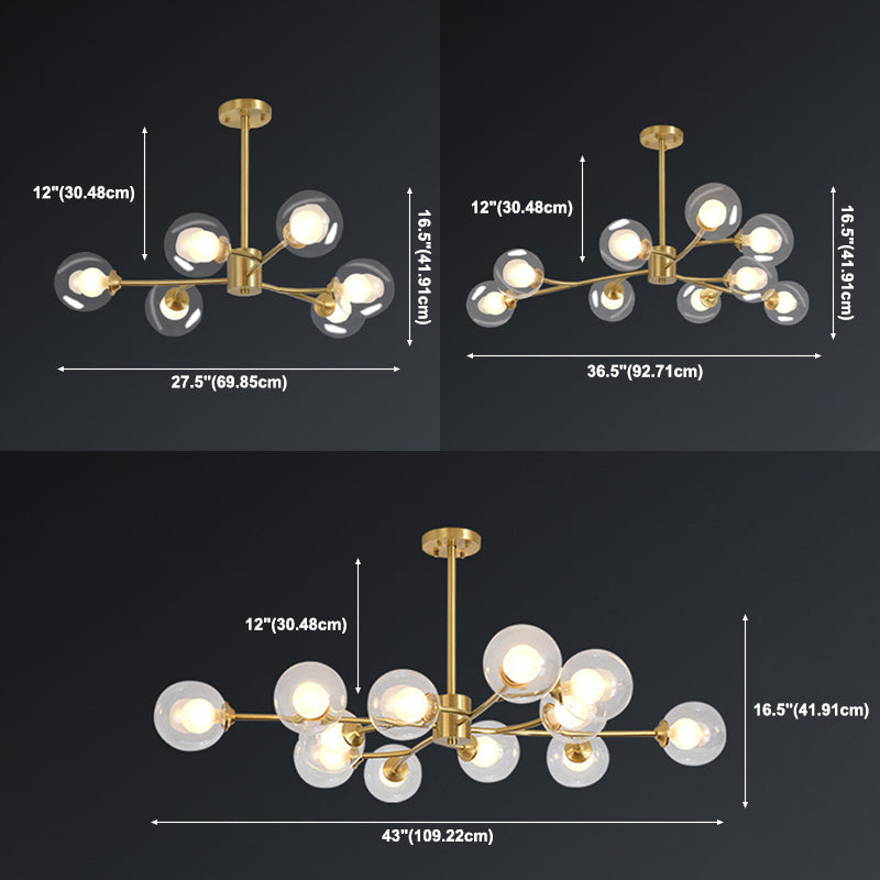 Luz de múltiples luces colgantes de vidrio lámparas de colgante de estilo moderno