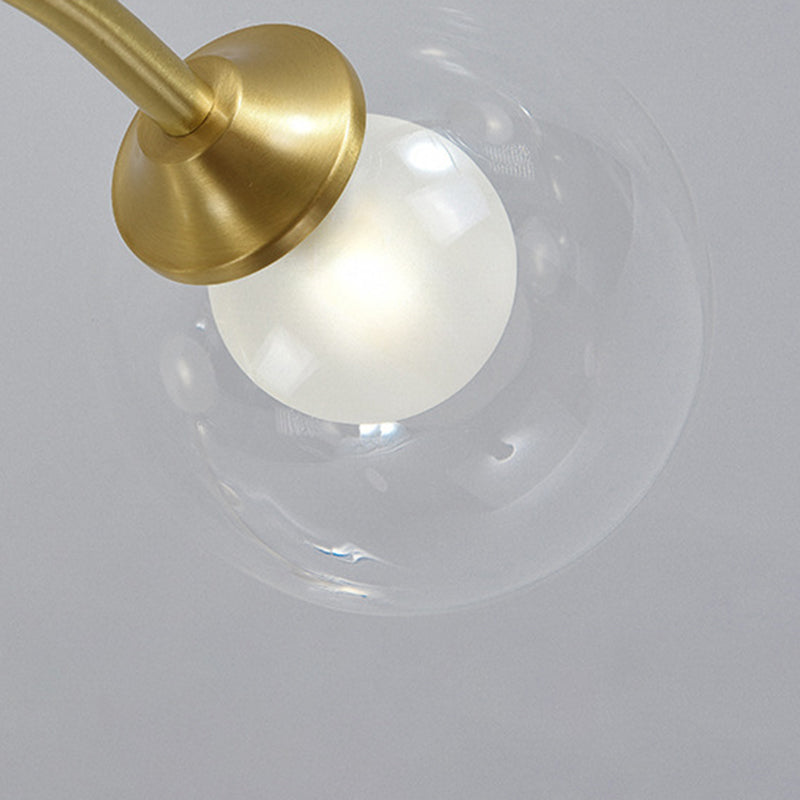 Luz de múltiples luces colgantes de vidrio lámparas de colgante de estilo moderno