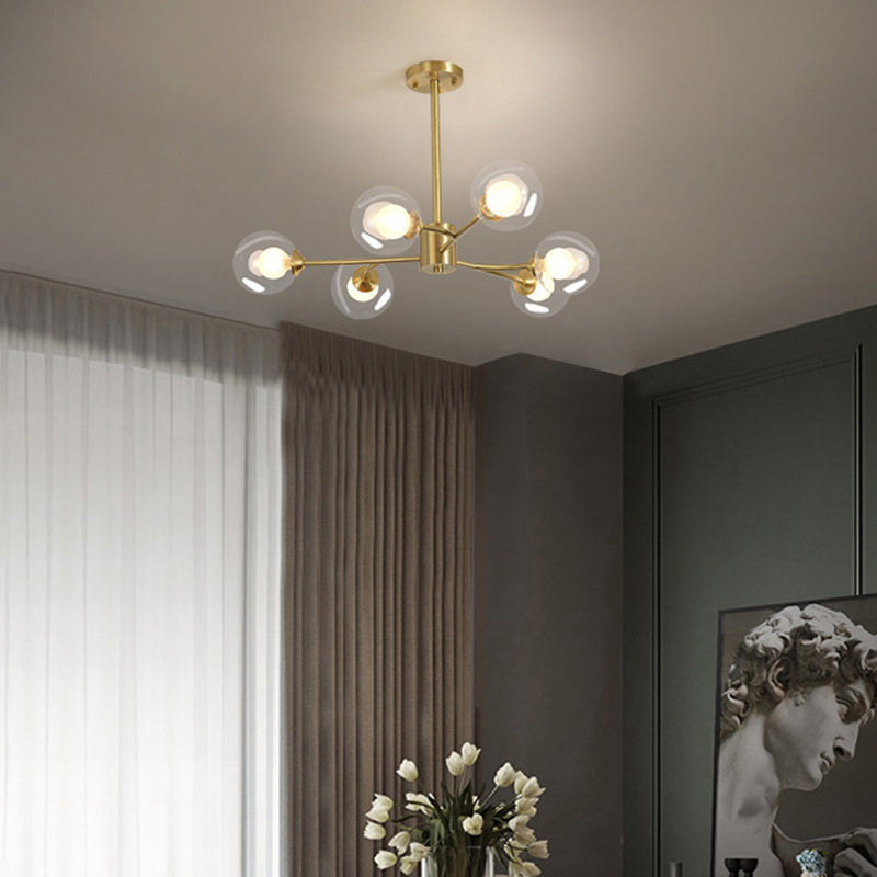 Luz de múltiples luces colgantes de vidrio lámparas de colgante de estilo moderno
