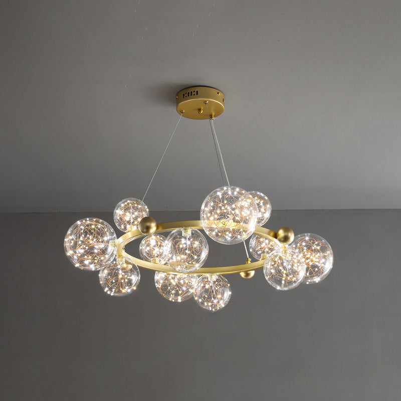 Modern Nordic Simple Style LED Hanging Chandelier Light for Dining Room Living Room Bedroom