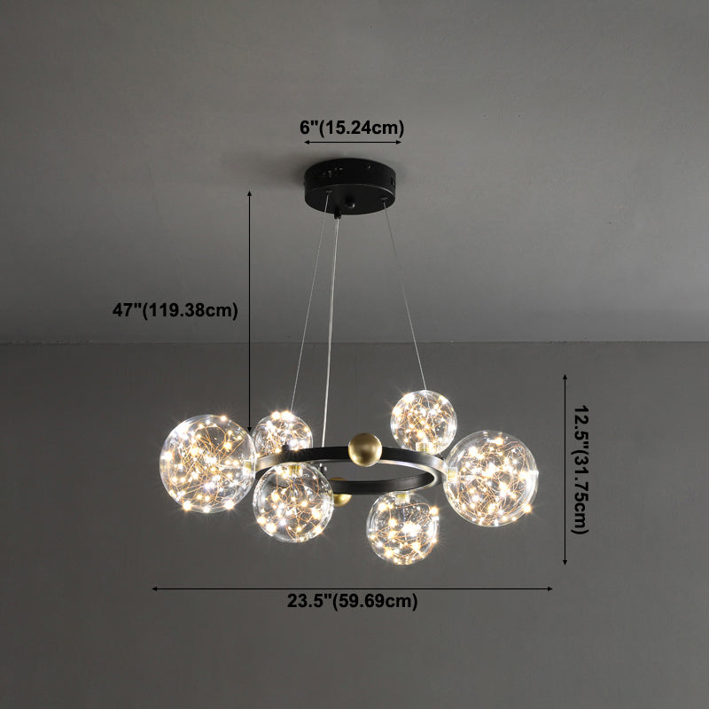 Modern Nordic Simple Style LED Hanging Chandelier Light for Dining Room Living Room Bedroom