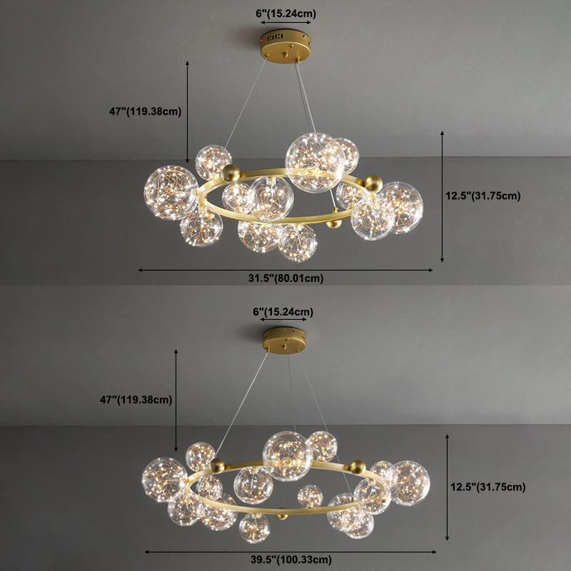 Modern Nordic Simple Style LED Hanging Chandelier Light for Dining Room Living Room Bedroom