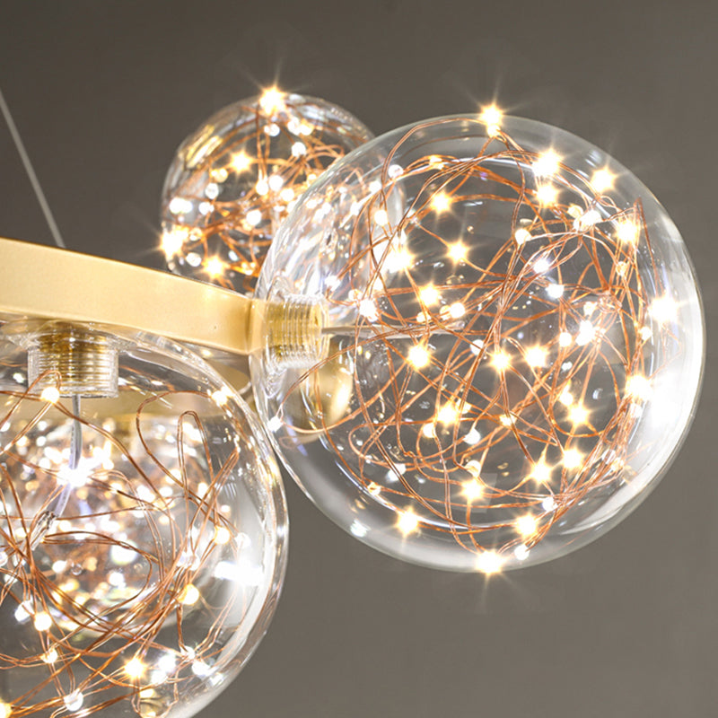 Modern Nordic Simple Style LED Hanging Chandelier Light for Dining Room Living Room Bedroom