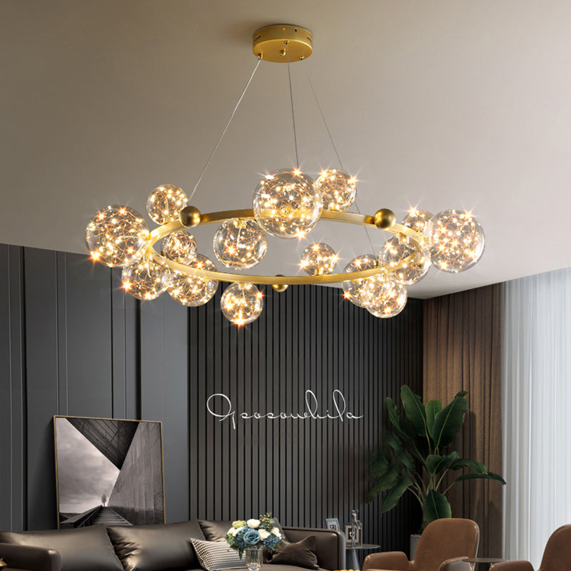 Modern Nordic Simple Style LED Hanging Chandelier Light for Dining Room Living Room Bedroom