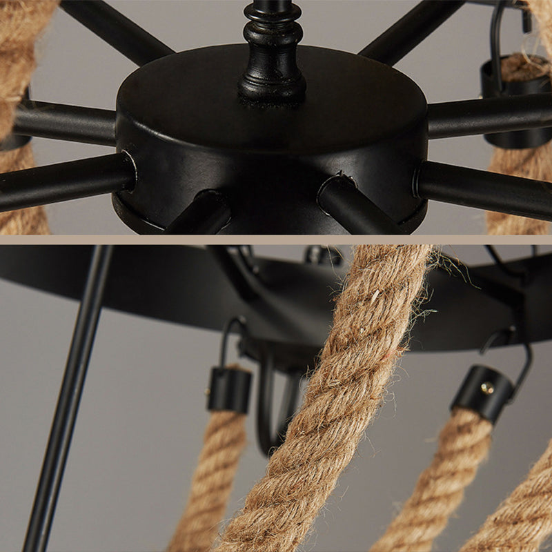 Anillo de metal circular accesorios de iluminación de lámparas industriales luces múltiples luces colgantes luz