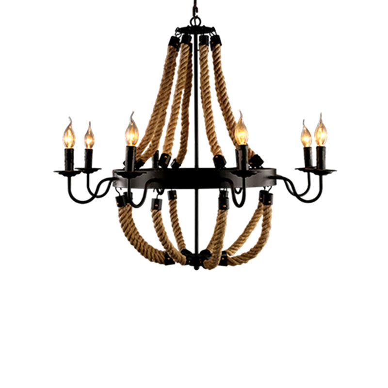 Anillo de metal circular accesorios de iluminación de lámparas industriales luces múltiples luces colgantes luz