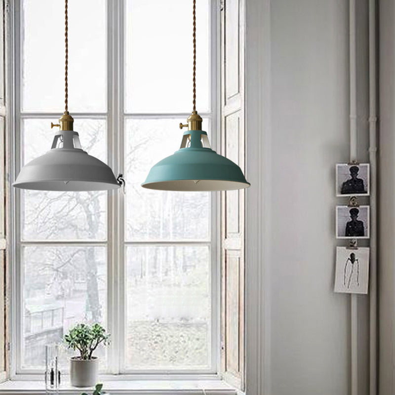 Semicircle Pendant Light Modern Style Metal 1 Light Hanging Ceiling Light