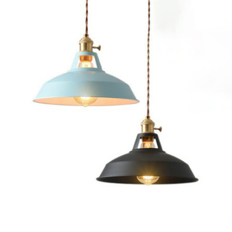 Semicircle Pendant Light Modern Style Metal 1 Light Hanging Ceiling Light