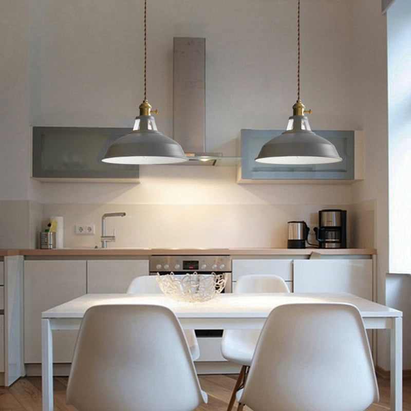 Semicircle Pendant Light Modern Style Metal 1 Light Hanging Ceiling Light