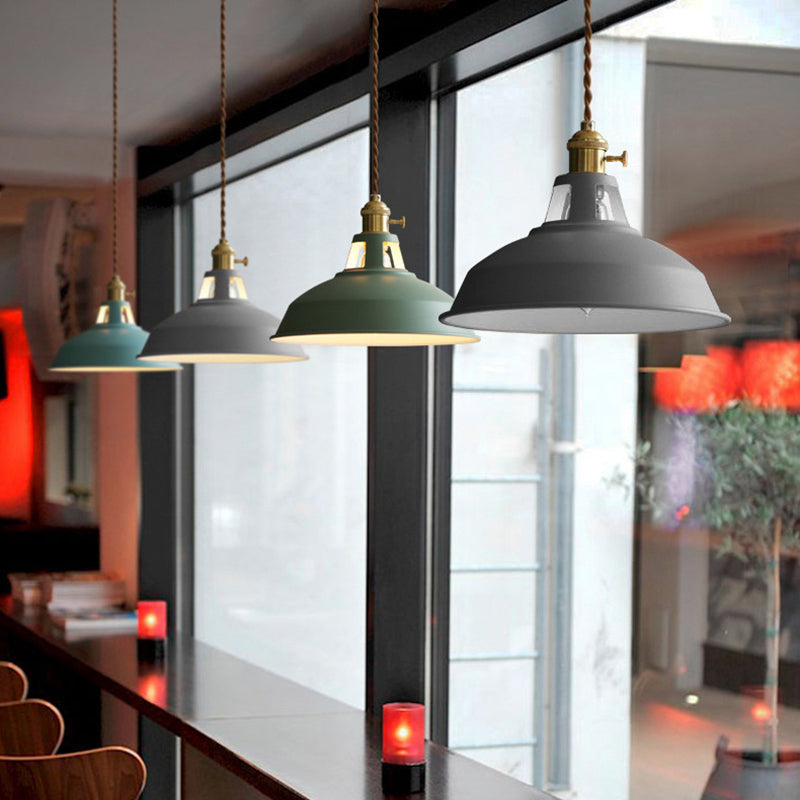 Semicircle Pendant Light Modern Style Metal 1 Light Hanging Ceiling Light