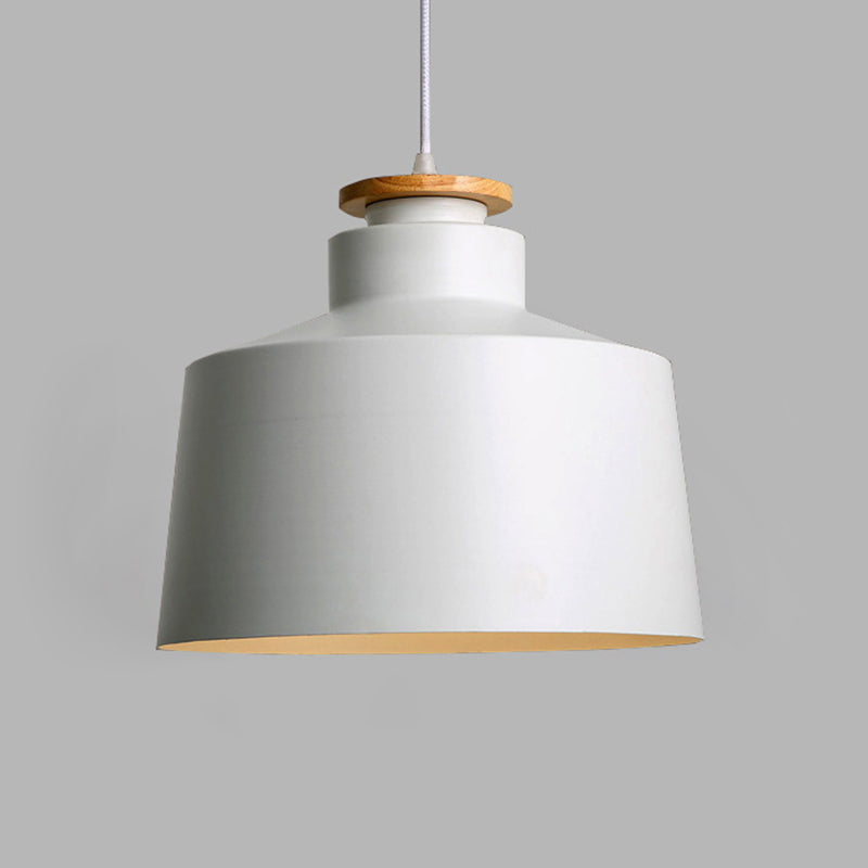 Modern Macaron Shaped Hanging Pendant Lights Metal 1 Light Hanging Ceiling Light