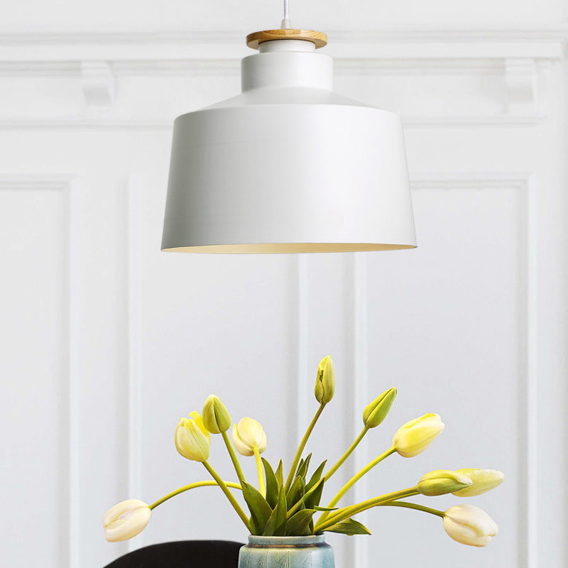 Modern Macaron Shaped Hanging Pendant Lights Metal 1 Light Hanging Ceiling Light