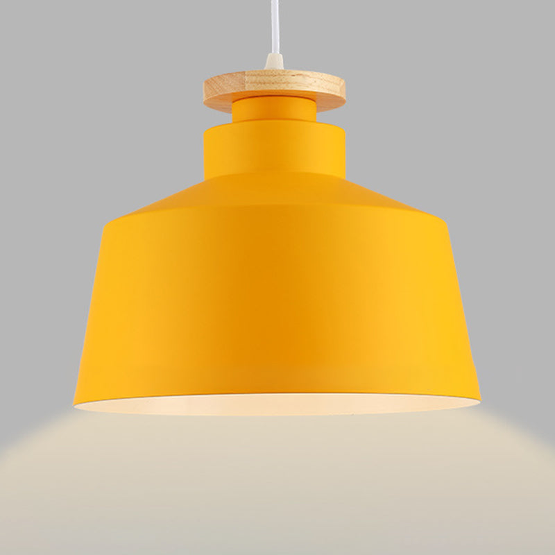 Modern Macaron Shaped Hanging Pendant Lights Metal 1 Light Hanging Ceiling Light