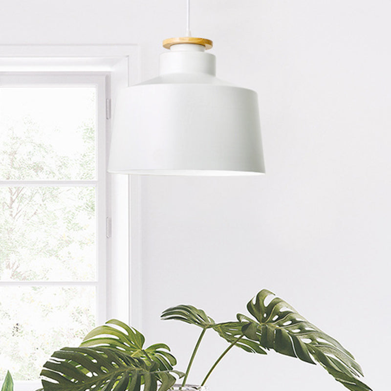 Modern Macaron Shaped Hanging Pendant Lights Metal 1 Light Hanging Ceiling Light